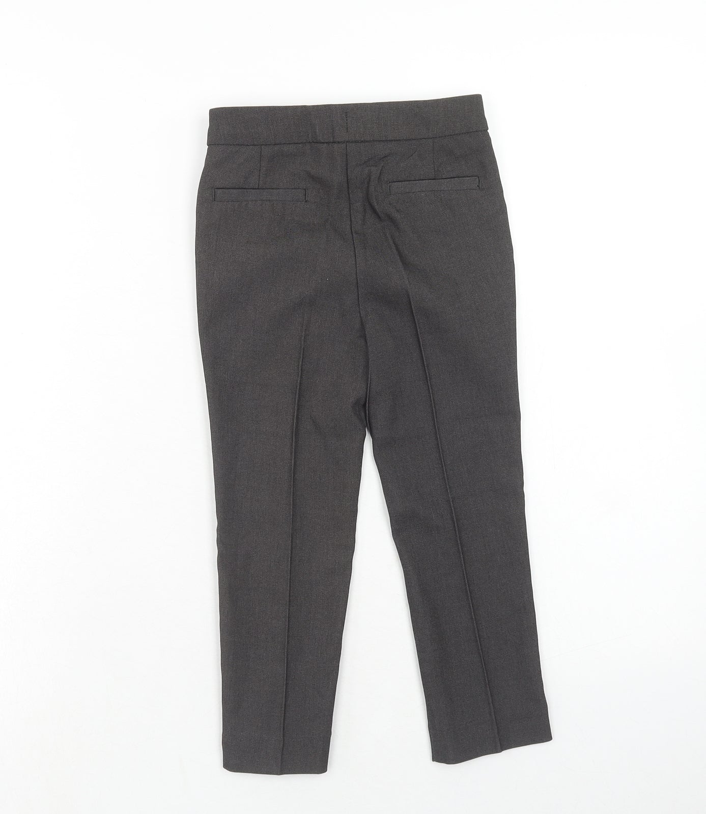 NEXT Girls Grey Polyester Carrot Trousers Size 4 Years Regular Zip