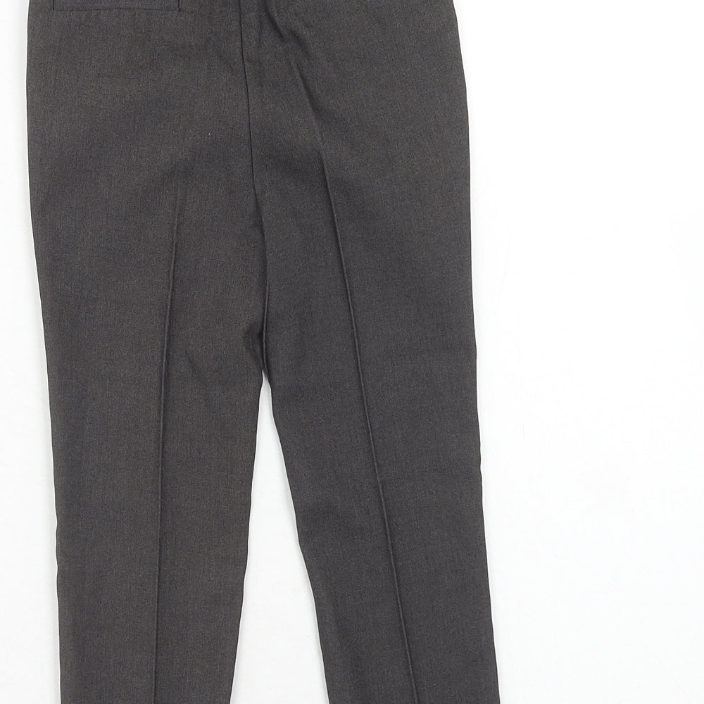 NEXT Girls Grey Polyester Carrot Trousers Size 4 Years Regular Zip