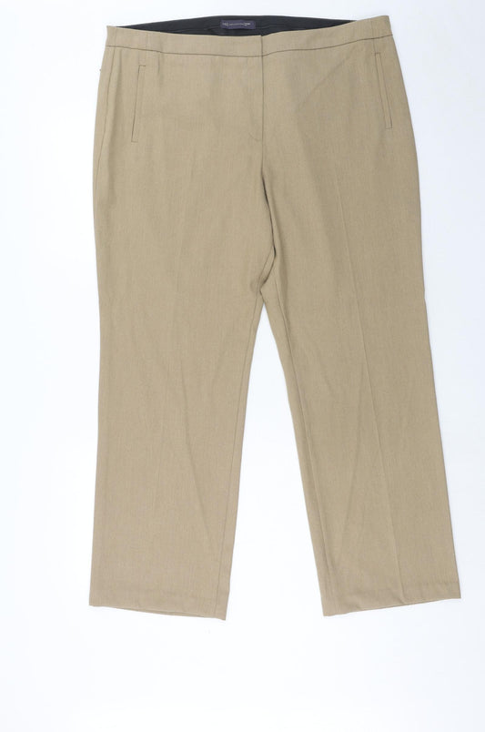 Marks and Spencer Womens Brown Polyester Skimmer Shorts Size 40 in Regular Hook & Eye