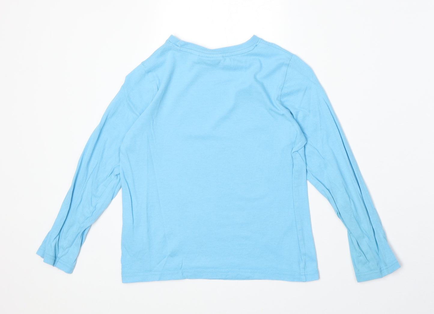 Primark Boys Blue 100% Cotton Basic T-Shirt Size 7-8 Years Round Neck Pullover - Lego