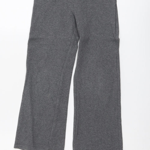 NEXT Girls Grey Cotton Carrot Trousers Size 7 Years Regular Pullover