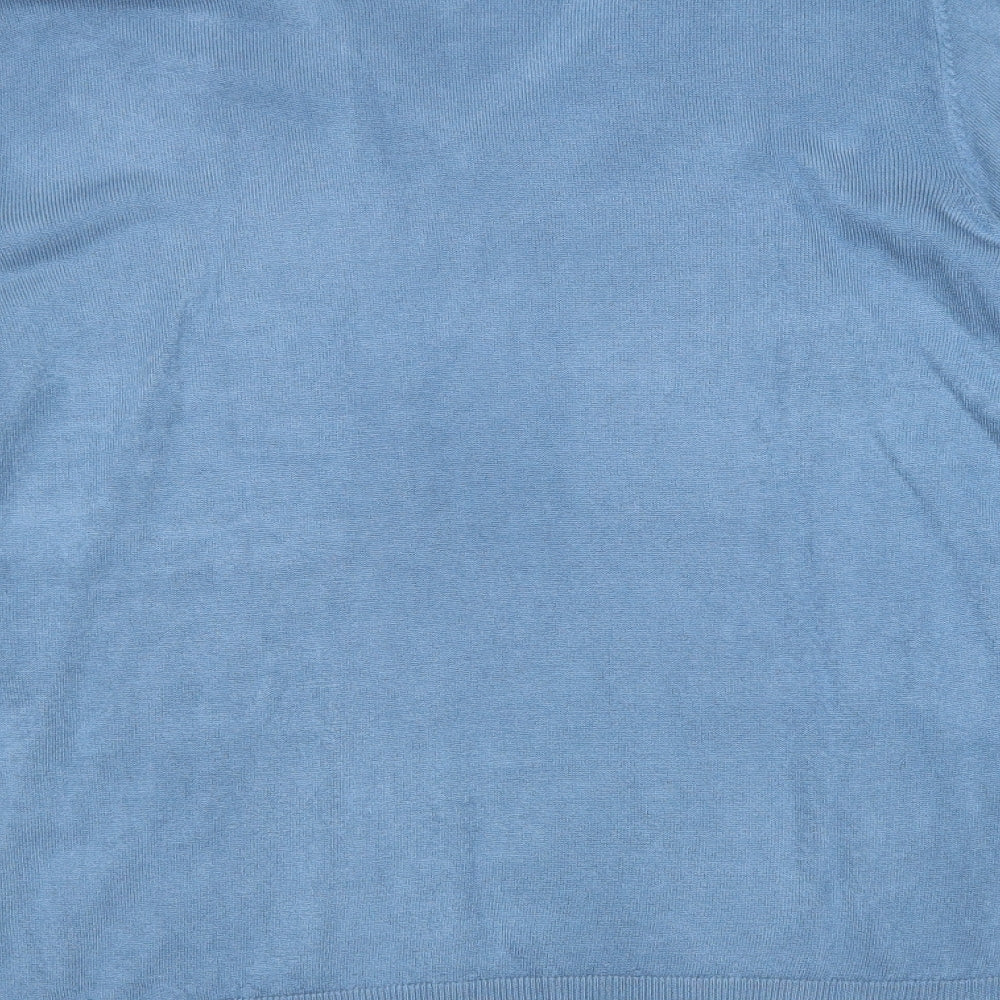Cedar Wood State Mens Blue V-Neck Acrylic Pullover Jumper Size XL Long Sleeve