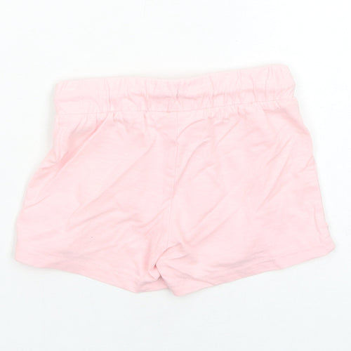 F&F Girls Pink Cotton Sweat Shorts Size 2-3 Years Regular Drawstring