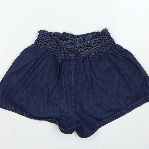 NEXT Girls Blue Cotton Sailor Shorts Size 4 Years Regular