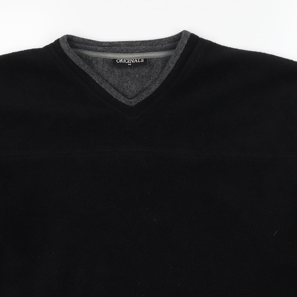 Originals Mens Black Polyester Pullover Sweatshirt Size M