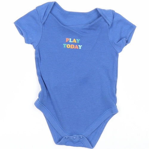 Primark Boys Blue Cotton Babygrow One-Piece Size 18-24 Months Snap - Play Today
