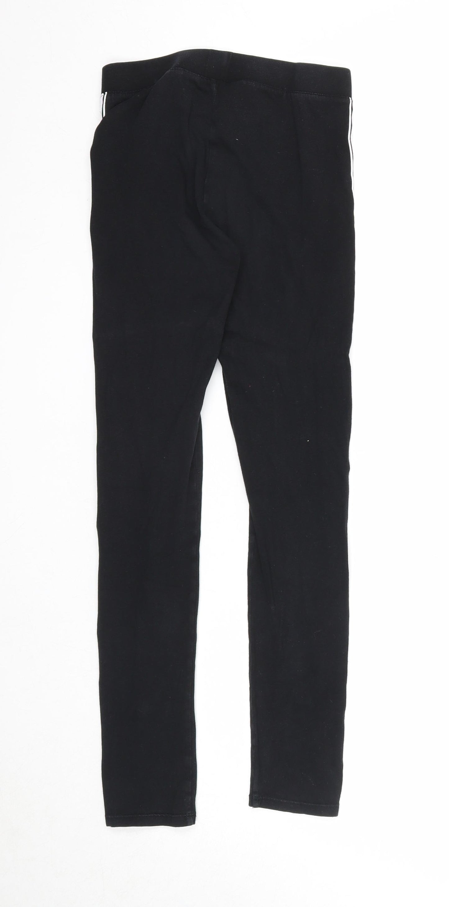H&M Girls Black Cotton Jogger Trousers Size 11-12 Years Regular Pullover - Chicago Leggings