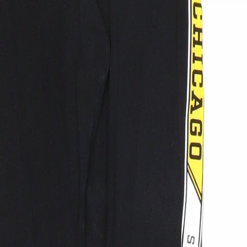 H&M Girls Black Cotton Jogger Trousers Size 11-12 Years Regular Pullover - Chicago Leggings
