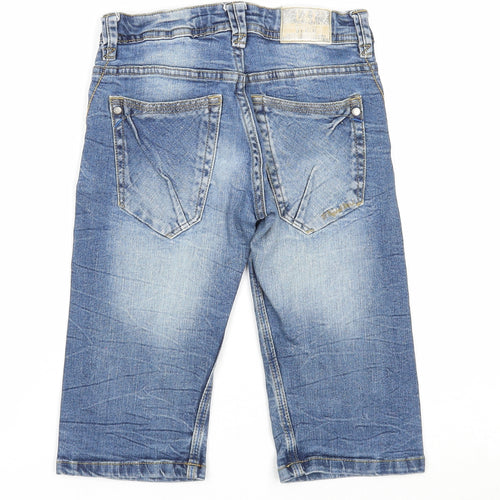 Preworn Boys Blue Cotton Straight Jeans Size 8 Years Regular Zip