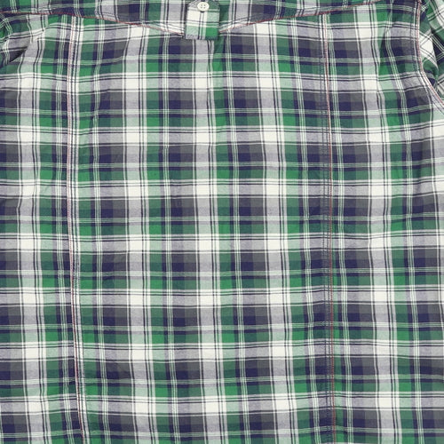 Store Twenty One Mens Green Plaid Cotton Button-Up Size M Collared Button