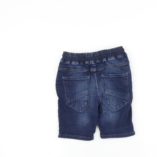 Very Boys Blue Cotton Chino Shorts Size 8 Years Regular Drawstring