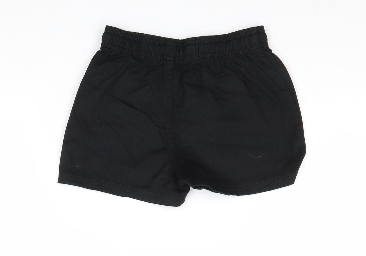 John Lewis Boys Black 100% Cotton Sweat Shorts Size 4-5 Years Regular Drawstring