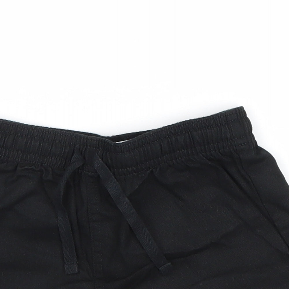 John Lewis Boys Black 100% Cotton Sweat Shorts Size 4-5 Years Regular Drawstring