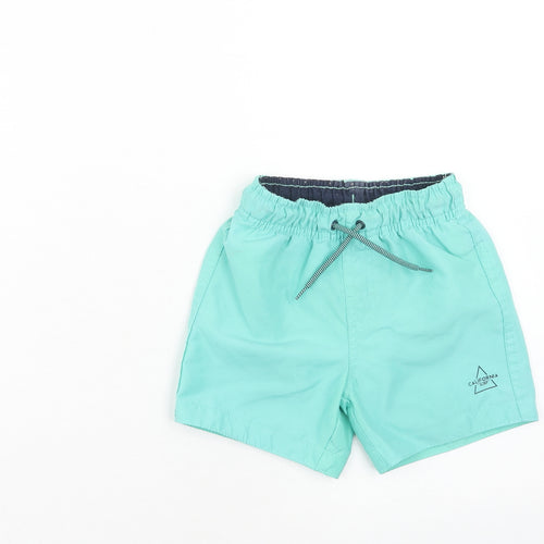 Primark Boys Green Polyester Bermuda Shorts Size 2-3 Years Regular Drawstring