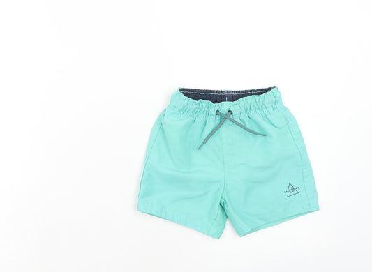 Primark Boys Green Polyester Bermuda Shorts Size 2-3 Years Regular Drawstring