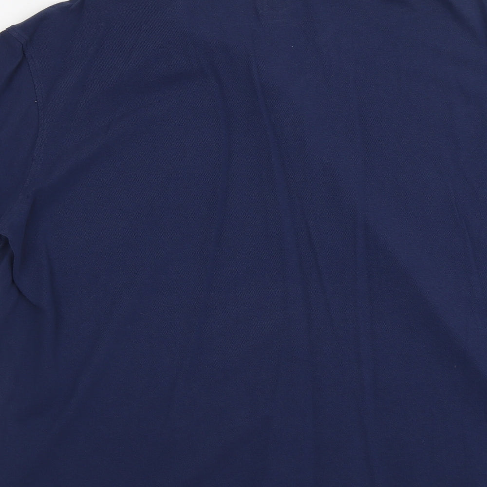 Cedar Wood State Mens Blue Cotton Polo Size 2XL Collared Button