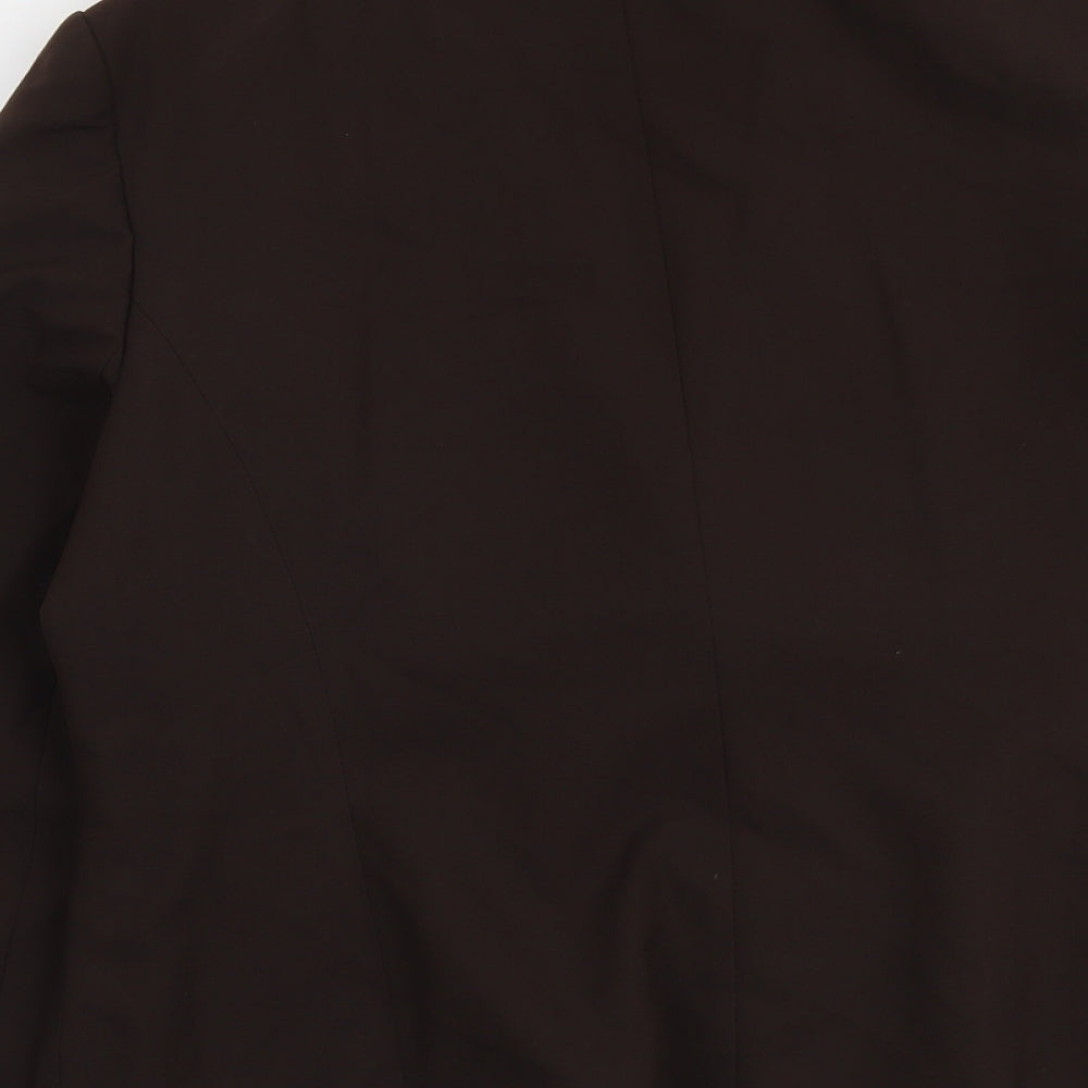 Dorothy Perkins Womens Brown Polyester Jacket Blazer Size 18
