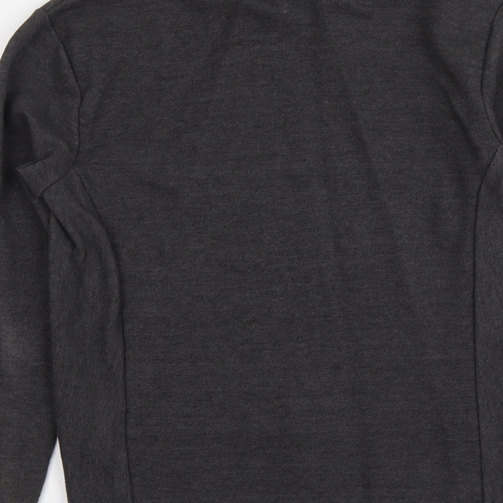 Zara Mens Grey Polyester Pullover Sweatshirt Size S