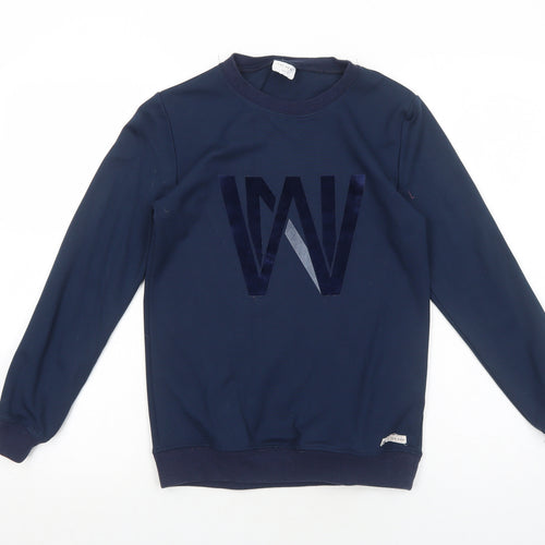 The New Boys Blue Viscose Pullover Sweatshirt Size 11-12 Years Pullover