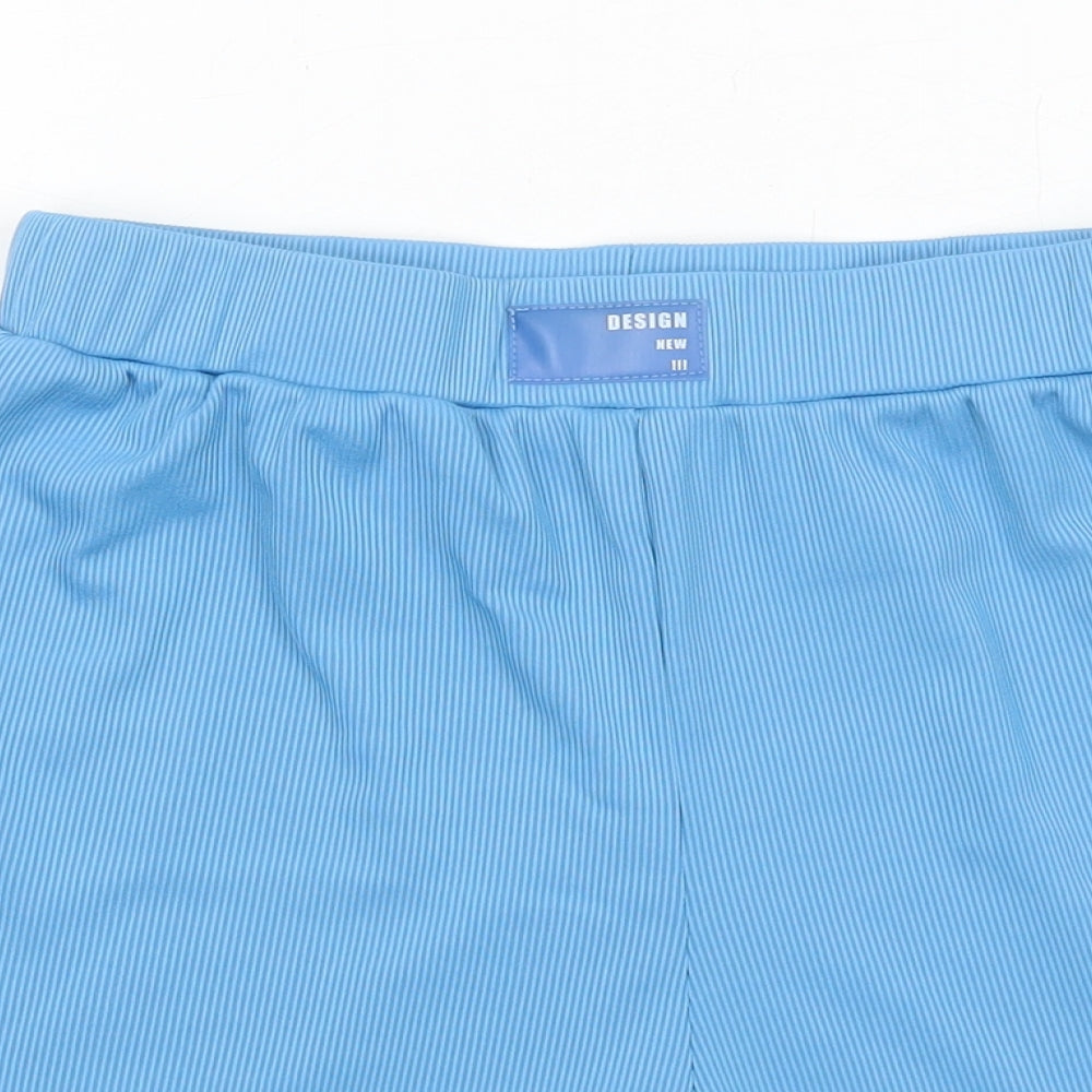 SheIn Womens Blue Nylon Sweat Shorts Size S Regular Pull On