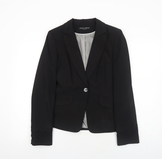 Dorothy Perkins Womens Black Polyester Jacket Blazer Size 10