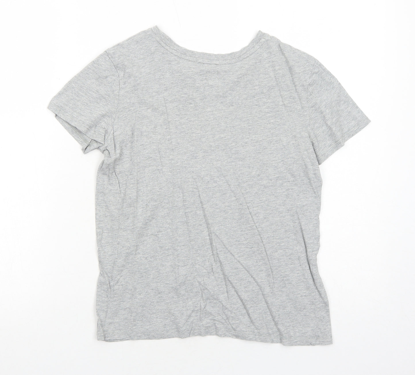Gap Girls Grey Cotton Basic T-Shirt Size 10 Years Round Neck Pullover