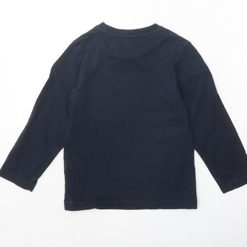 NEXT Boys Blue 100% Cotton Basic T-Shirt Size 3-4 Years Round Neck Pullover