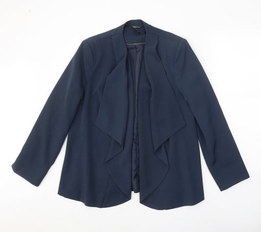 Bonmarché Womens Blue Polyester Jacket Blazer Size 16