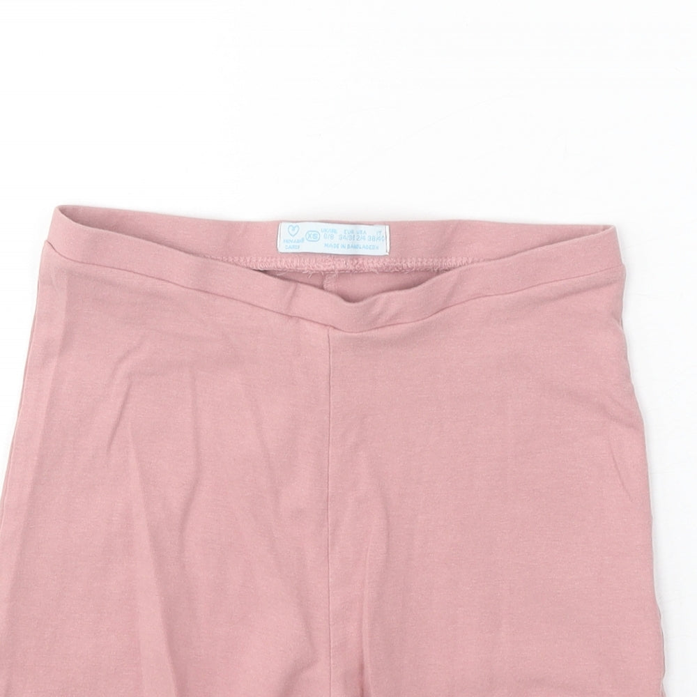 Primark Womens Pink Cotton Compression Shorts Size 6 Regular Pull On