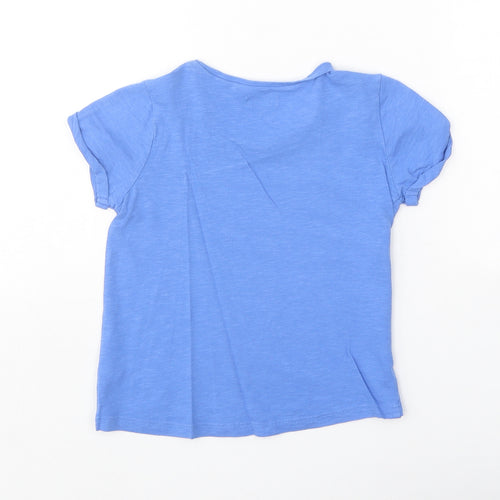 NEXT Boys Blue 100% Cotton Basic T-Shirt Size 4-5 Years Round Neck Pullover