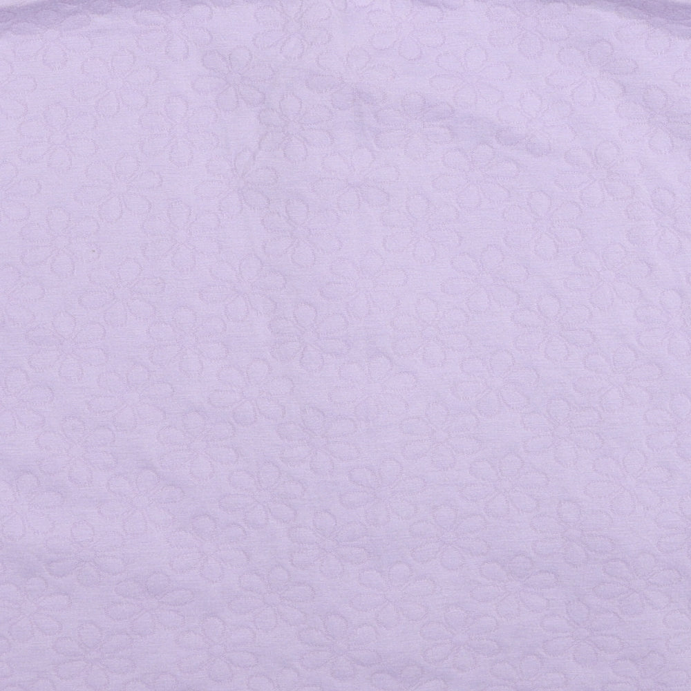 BHS Womens Purple Polyester Pullover Sweatshirt Size 16 Button