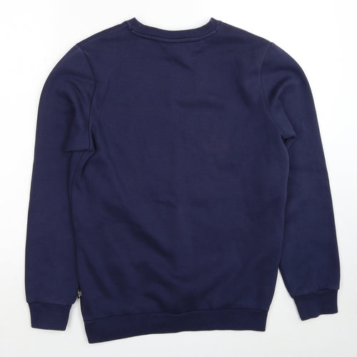 PUMA Mens Blue Cotton Pullover Sweatshirt Size XS