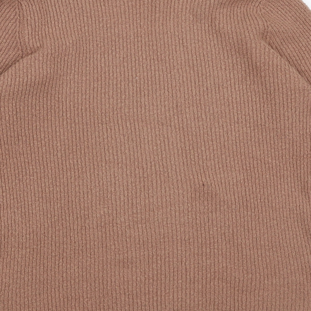 Sfera Womens Pink V-Neck Polyester Pullover Jumper Size L