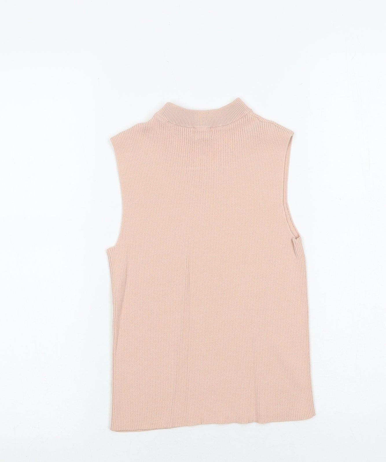 River Island Girls Pink Polyester Basic Tank Size 9-10 Years Mock Neck Pullover