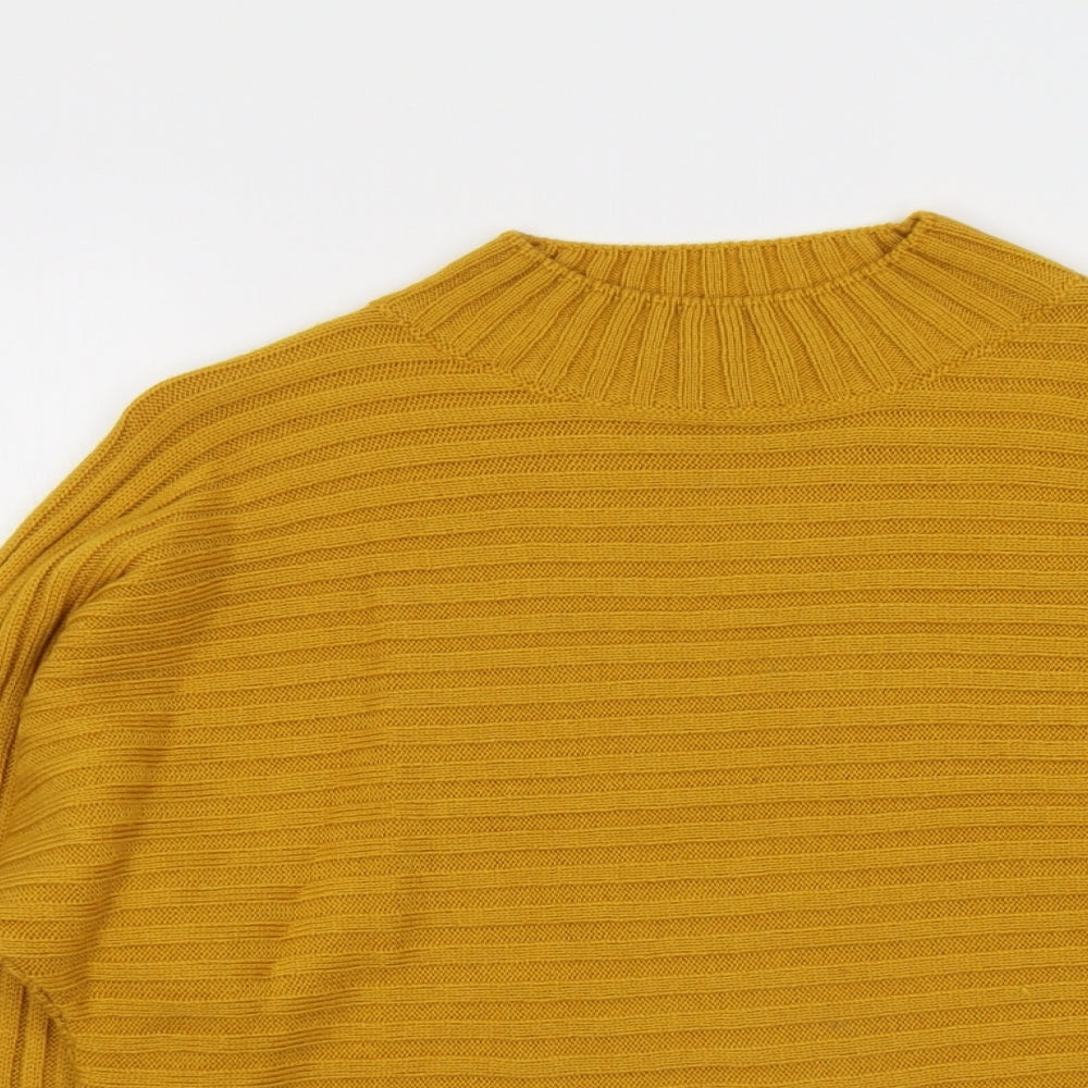 New Look Girls Yellow Round Neck Acrylic Pullover Jumper Size 12-13 Years Pullover