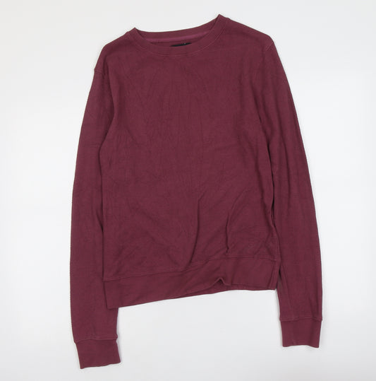 Boohoo Mens Purple Cotton Pullover Sweatshirt Size M