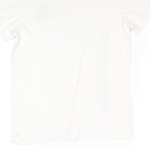 Mojang Boys White 100% Cotton Basic T-Shirt Size 11-12 Years Round Neck Pullover - Minecraft