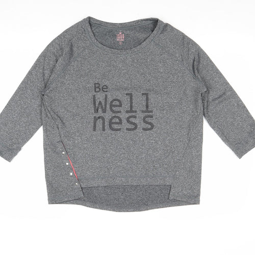 Java Wellness Womens Grey Polyester Pullover Casual Size S Round Neck Pullover - Be Wellness