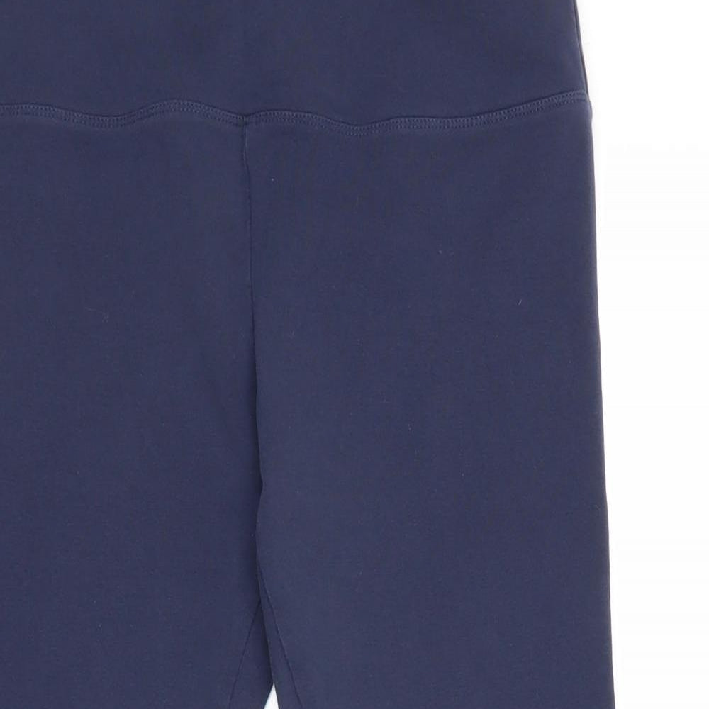Very Womens Blue Cotton Capri Leggings Size 12