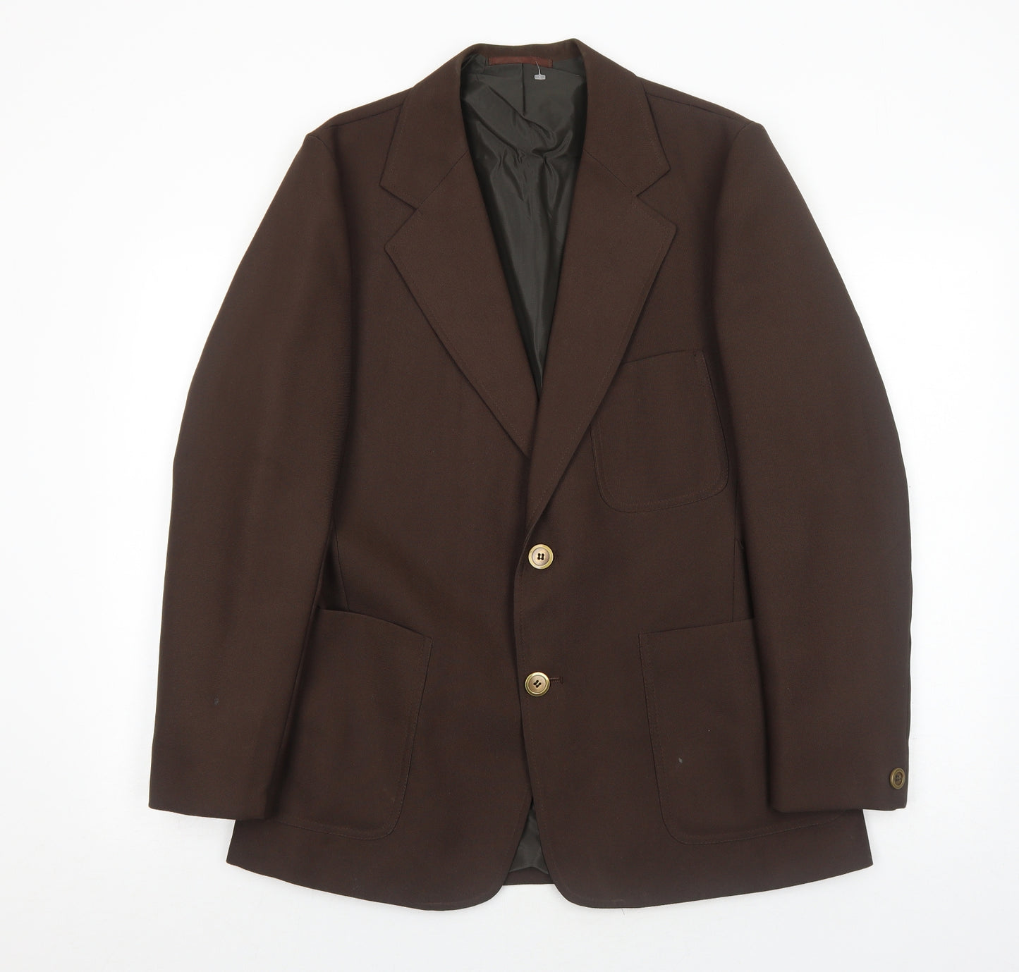 Foster Mens Brown Polyester Jacket Blazer Size 40 Regular