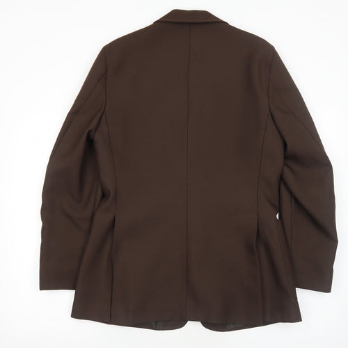 Foster Mens Brown Polyester Jacket Blazer Size 40 Regular