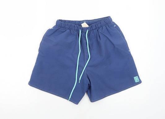 DECATHLON Mens Blue Polyester Bermuda Shorts Size XS Regular Drawstring