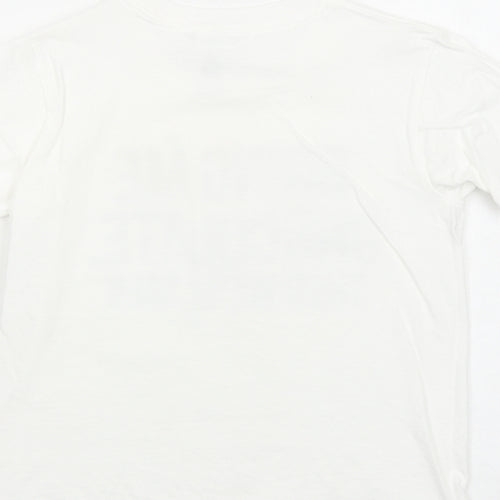 Gildan Boys White Cotton Pullover T-Shirt Size 7-8 Years Round Neck Pullover - Bring Me Chocolate