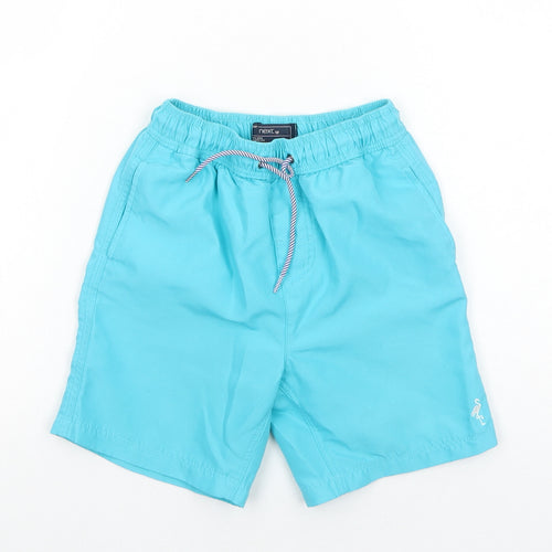 NEXT Boys Blue Polyester Sweat Shorts Size 6 Years Regular Drawstring - Swim Short