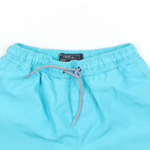NEXT Boys Blue Polyester Sweat Shorts Size 6 Years Regular Drawstring - Swim Short