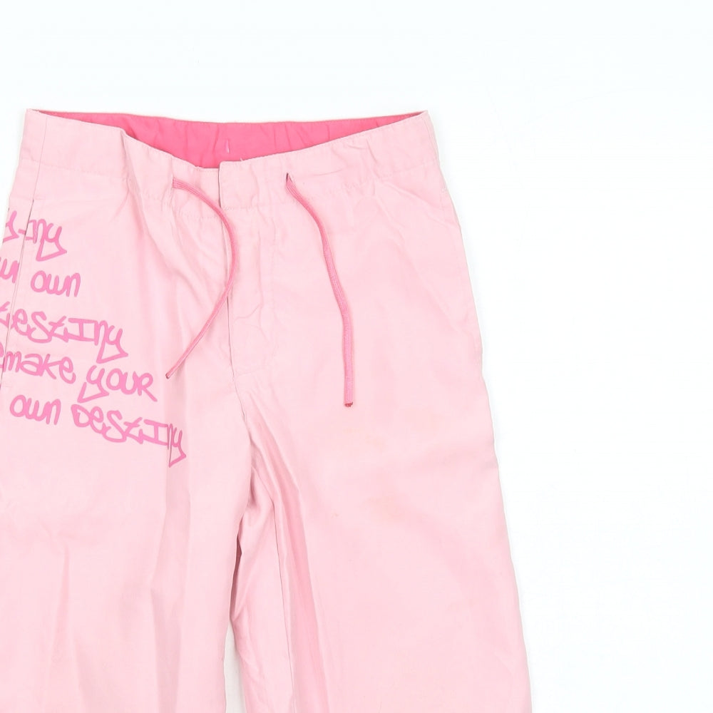 Destiny Girls Pink Polyester Rain Trousers Trousers Size 5-6 Years Regular Zip