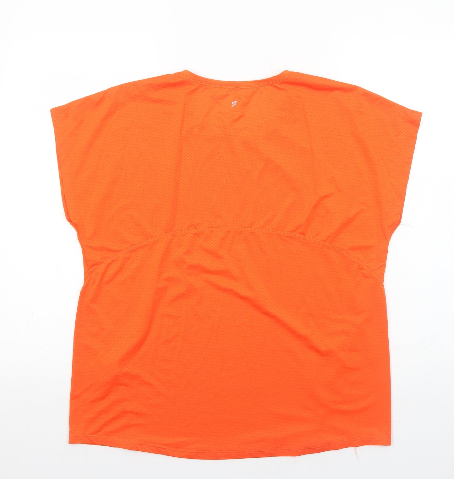 Primark Womens Orange Polyester Basic T-Shirt Size M Round Neck Pullover