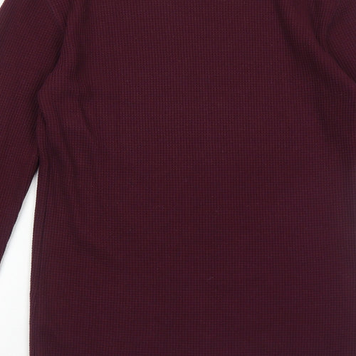 Cedar Wood State Mens Purple Round Neck Cotton Pullover Jumper Size XL Long Sleeve