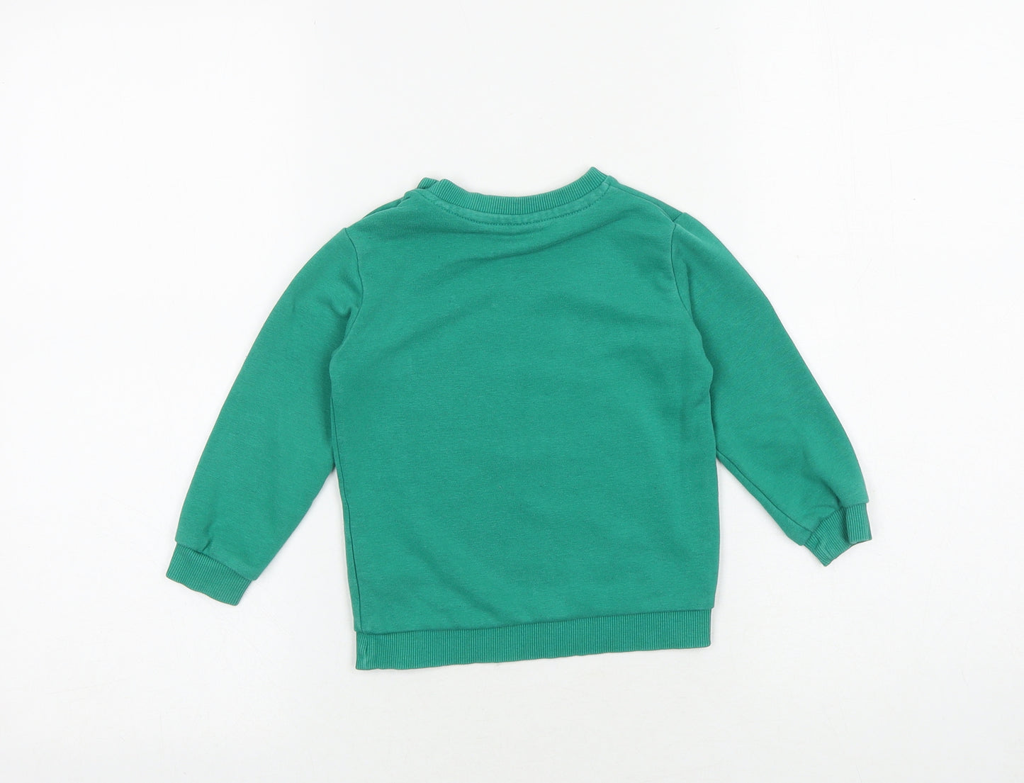 LC Waikiki Baby Green Cotton Pullover Jumper Size 12-18 Months Button - Mom's Little Camper