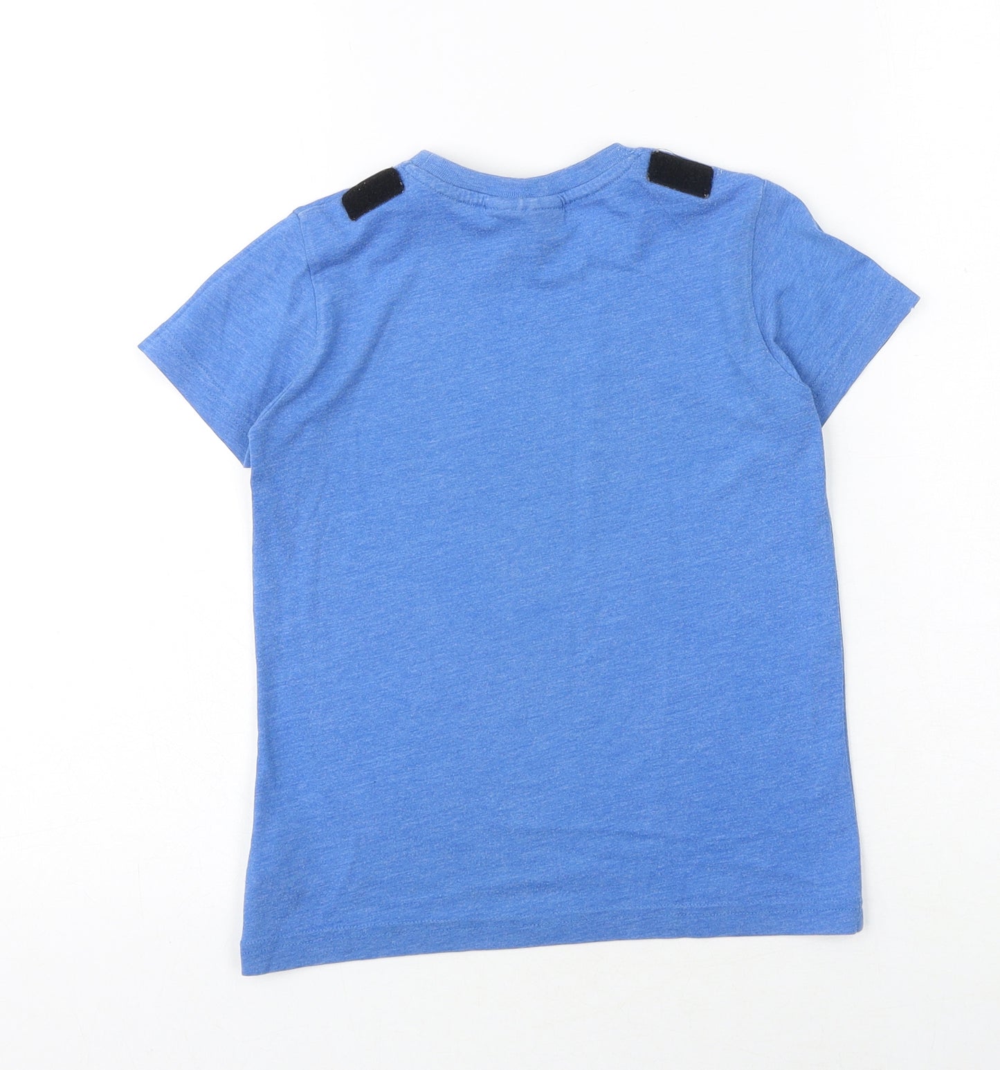 NEXT Boys Blue Cotton Basic T-Shirt Size 4-5 Years Round Neck Pullover - Superman